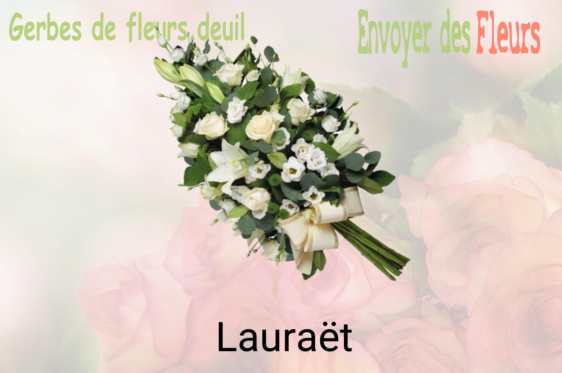 Gerbe de fleurs de deuil livrée à Lauraët